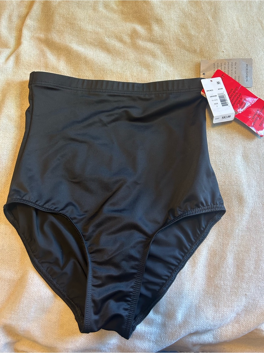 Magic suit black high waisted swim bottom size 8 NWT